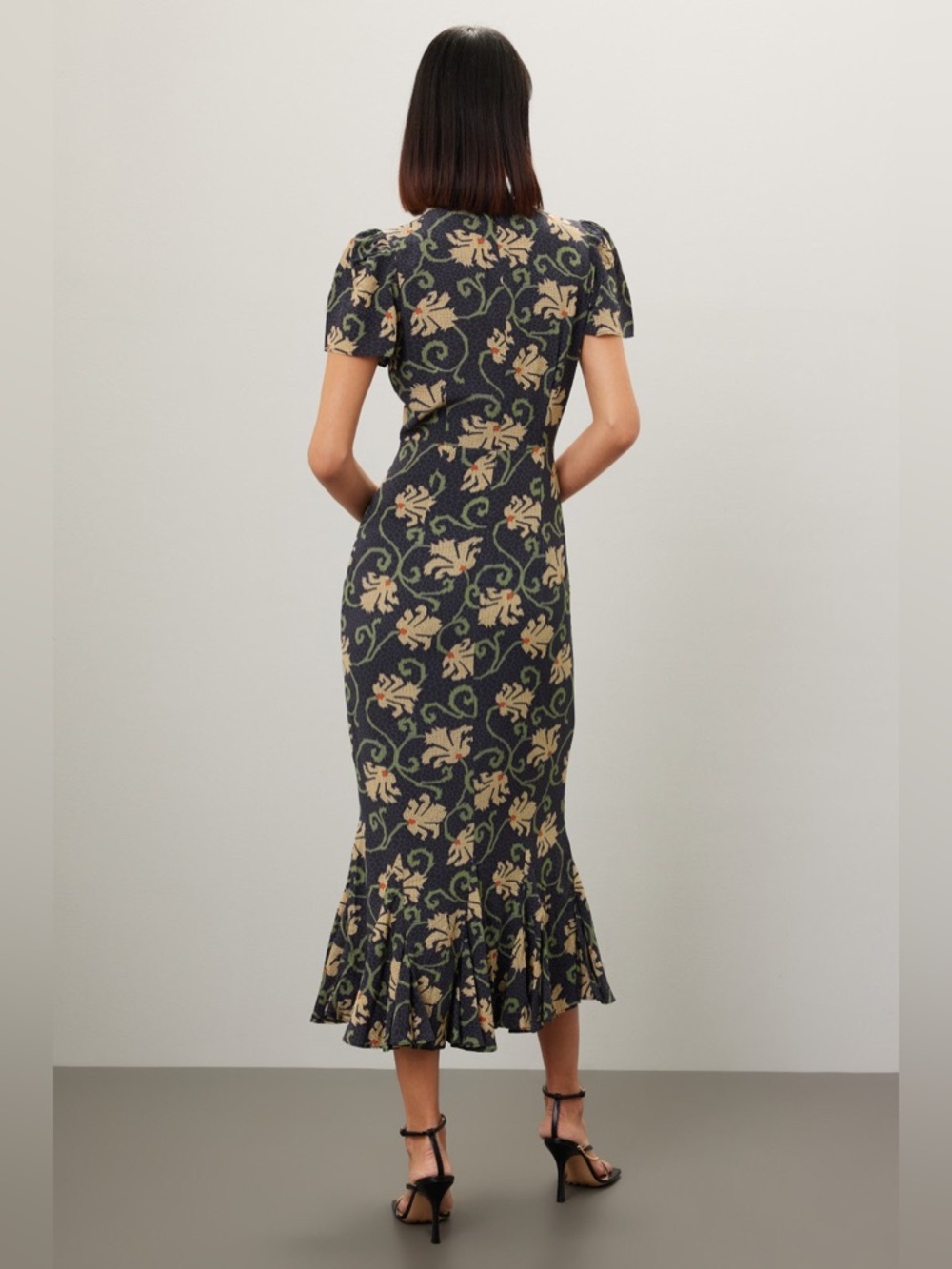 Rhode lulani midi dress in mosaic blossom - Picture 2 of 11
